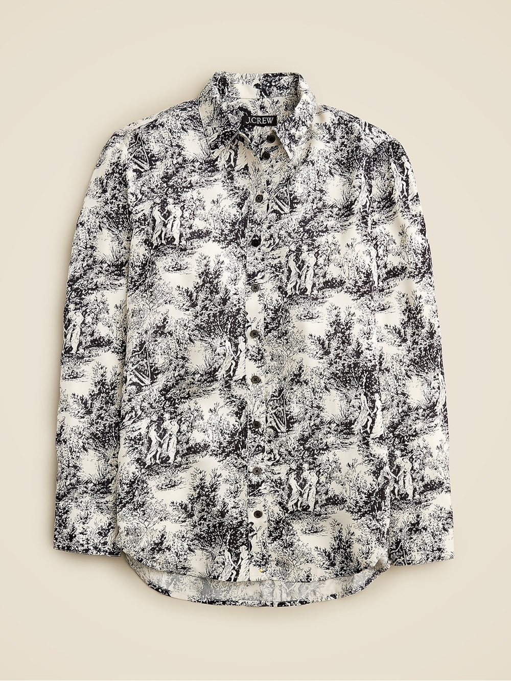 J. Crew Drapey toile-print shirt Size Large
